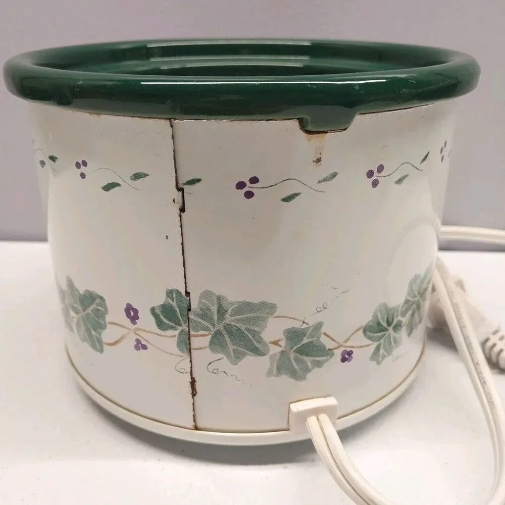 Vintage Rival Potpourri Crock Pot Electric Simmering Warmer Ivy Tested Works